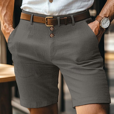 Heren Linnen Zomer Short – Effen & Casual
