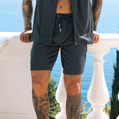 Heren 2-Delige Set – Casual Shirt met Short