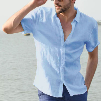 Licht & Stijlvol Zomershirt – Effen Design met Korte Mouw
