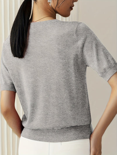 Queenie | Stijlvolle Gebreide T-shirt voor Dames