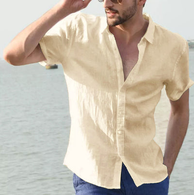 Licht & Stijlvol Zomershirt – Effen Design met Korte Mouw