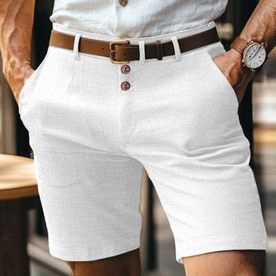 Heren Linnen Zomer Short – Effen & Casual