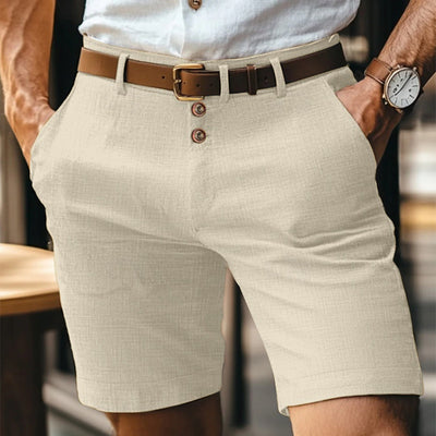 Heren Linnen Zomer Short – Effen & Casual