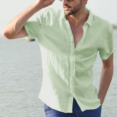 Licht & Stijlvol Zomershirt – Effen Design met Korte Mouw