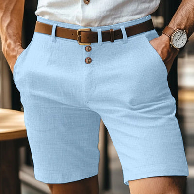 Heren Linnen Zomer Short – Effen & Casual