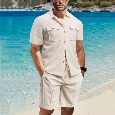 Men's Casual Short Set – Premium Korthemd & Korte Broek