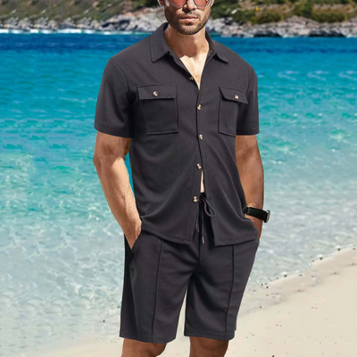 Men's Casual Short Set – Premium Korthemd & Korte Broek