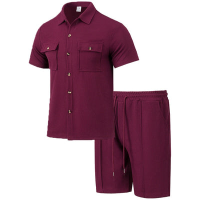 Men's Casual Short Set – Premium Korthemd & Korte Broek